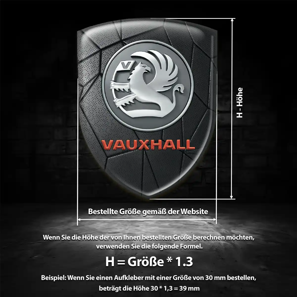 Vauxhall Aufkleber 3D Gel Emblem Tuningfahrzeug