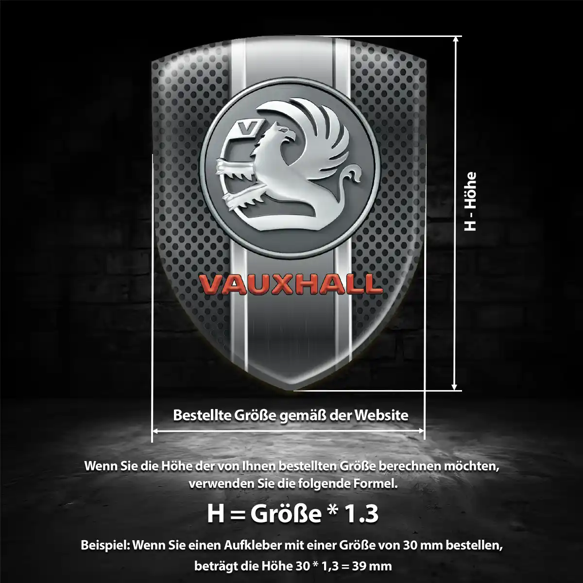 Vauxhall Aufkleber 3D Gel Embleme Auto Elegantes Design