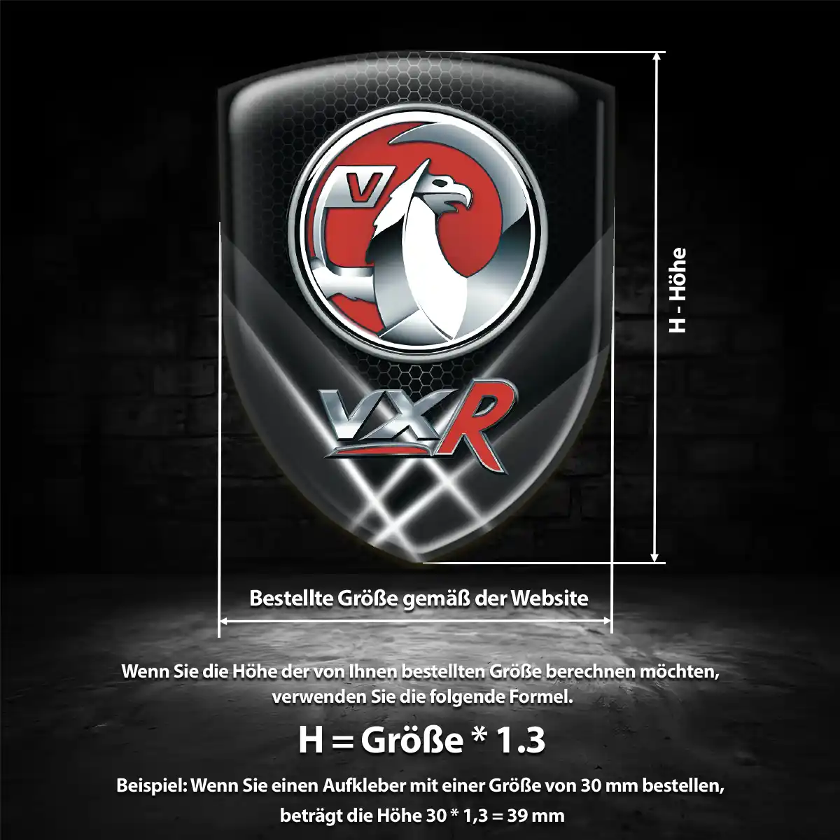 Vauxhall Aufkleber 3D Gel Embleme Auto Interieurdesign