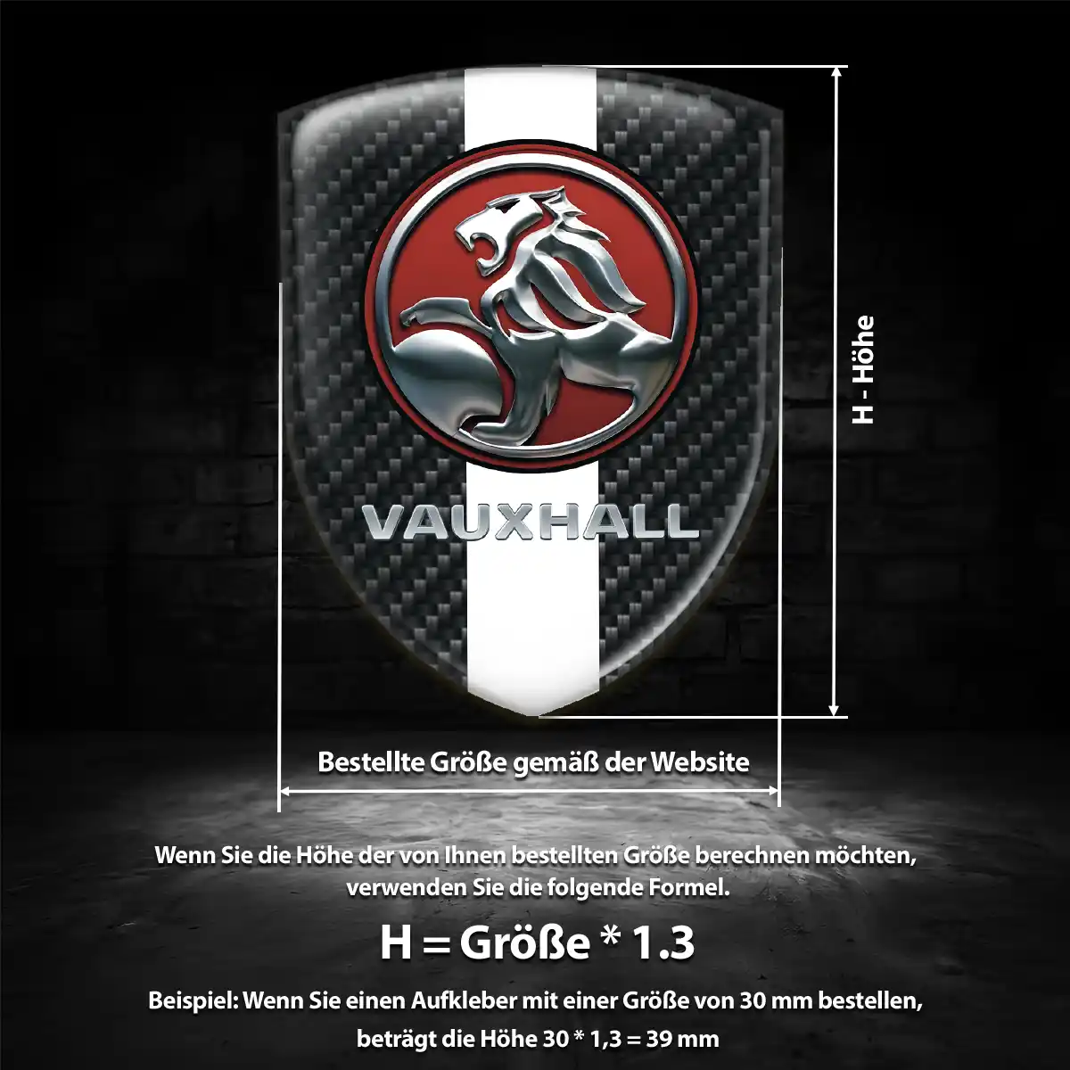 Vauxhall Aufkleber 3D Gel Embleme Auto Premium-Edition
