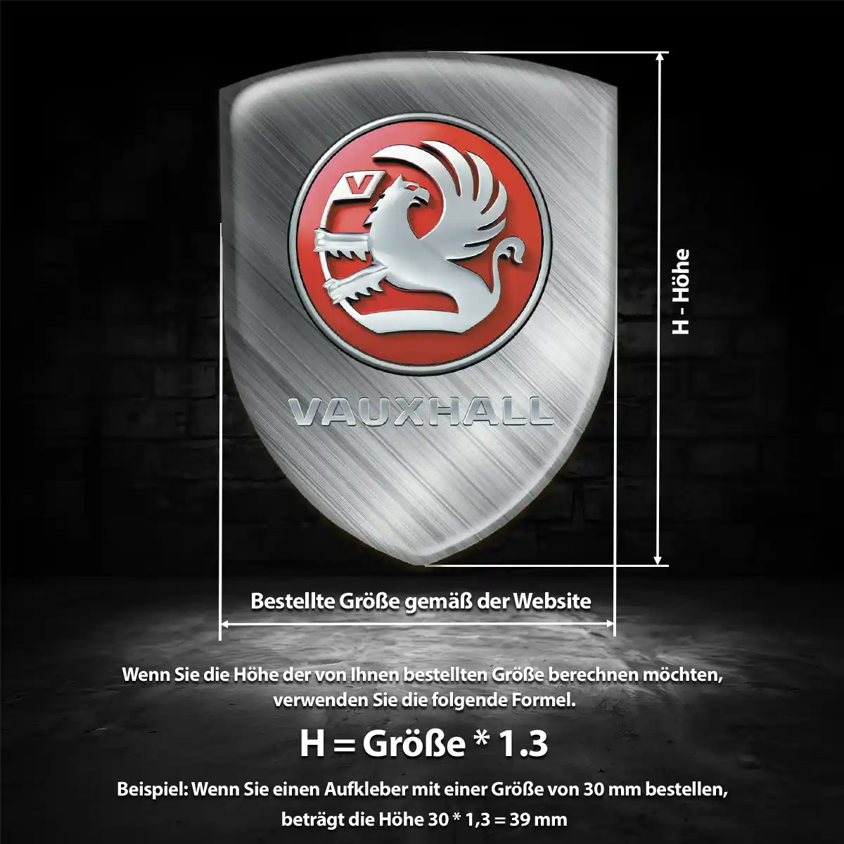 Vauxhall Aufkleber 3D Gel Embleme Auto Tuningfahrzeug