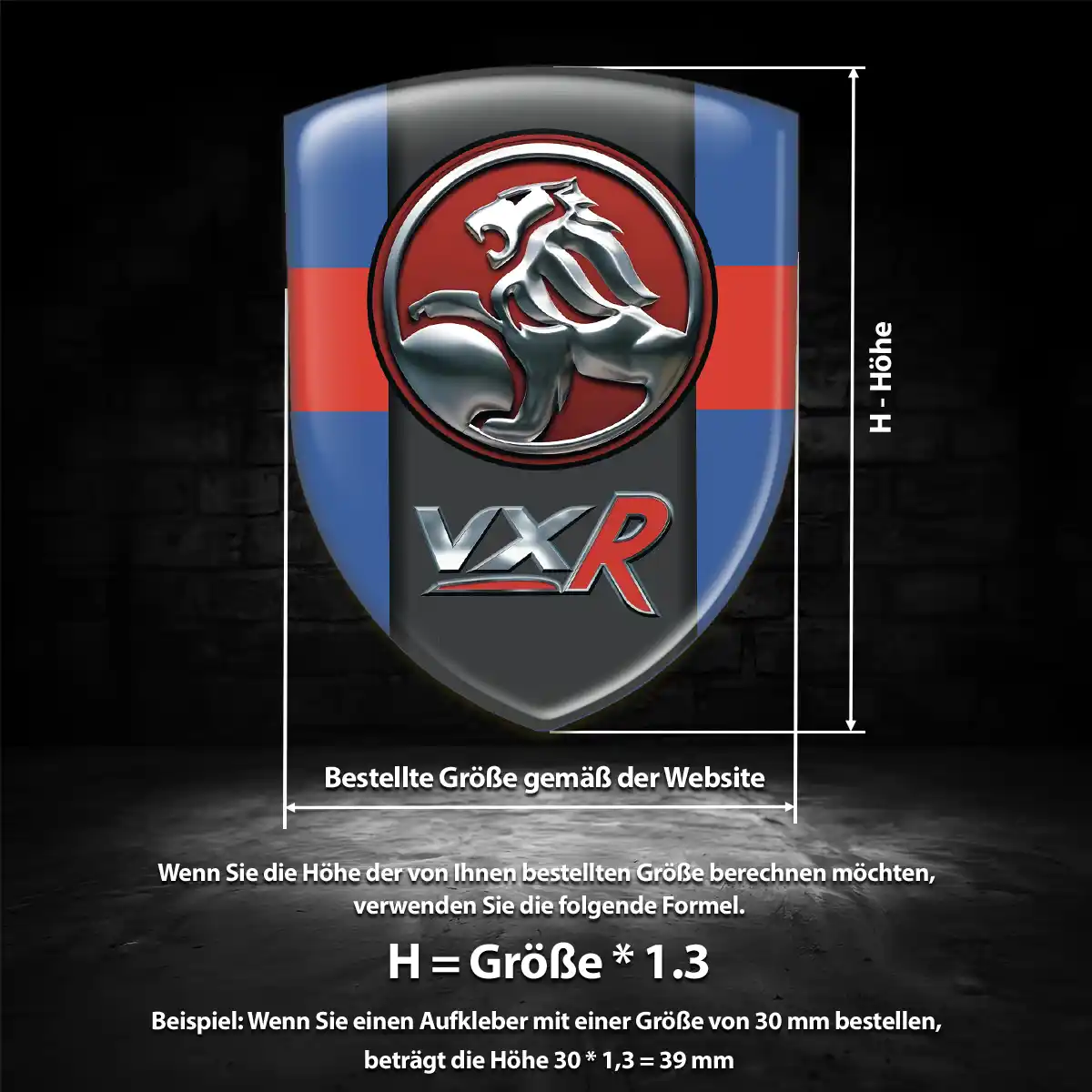 Vauxhall Aufkleber 3D Gel Embleme Hochwertiges Harz