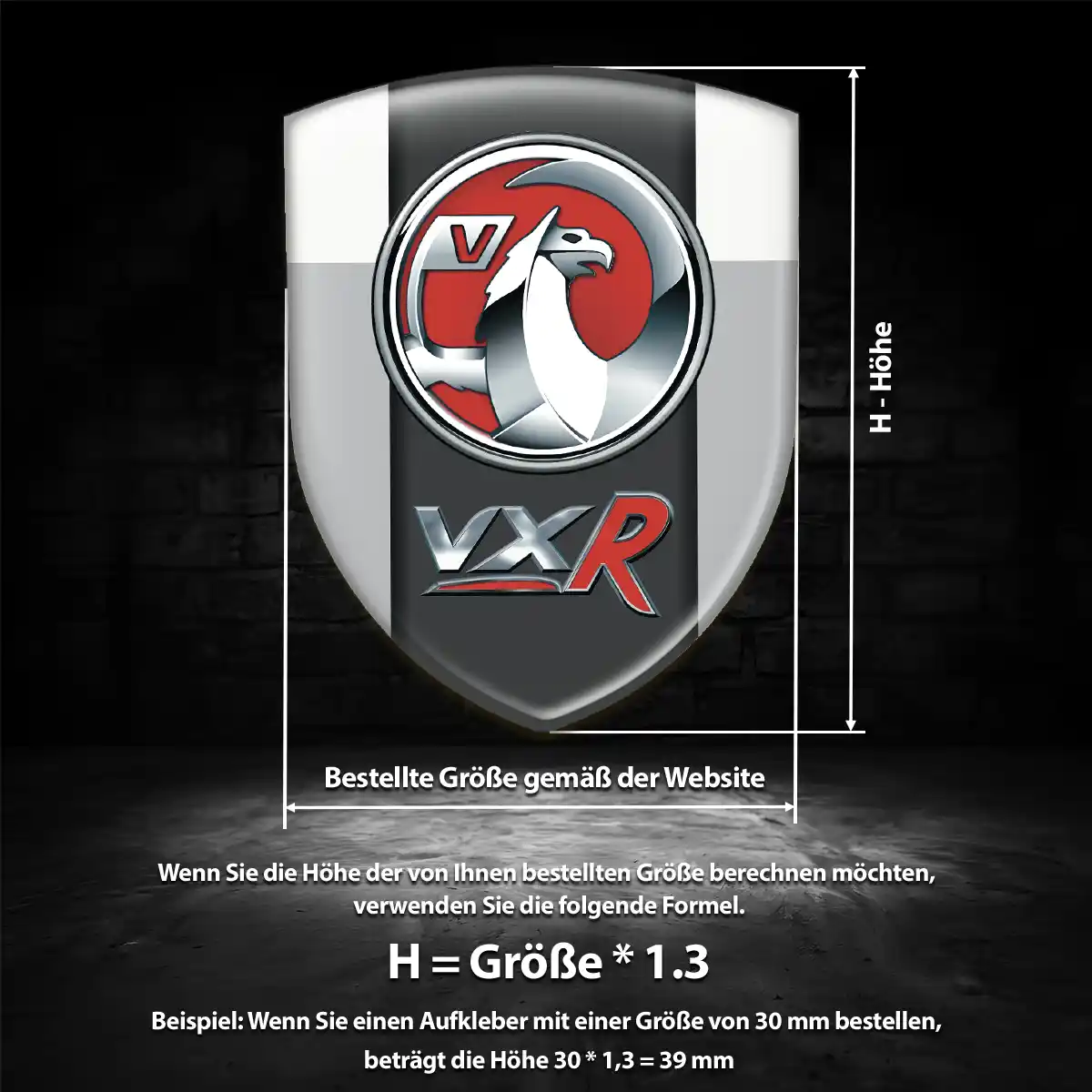 Vauxhall Aufkleber 3D Gel Embleme Hohe Qualität