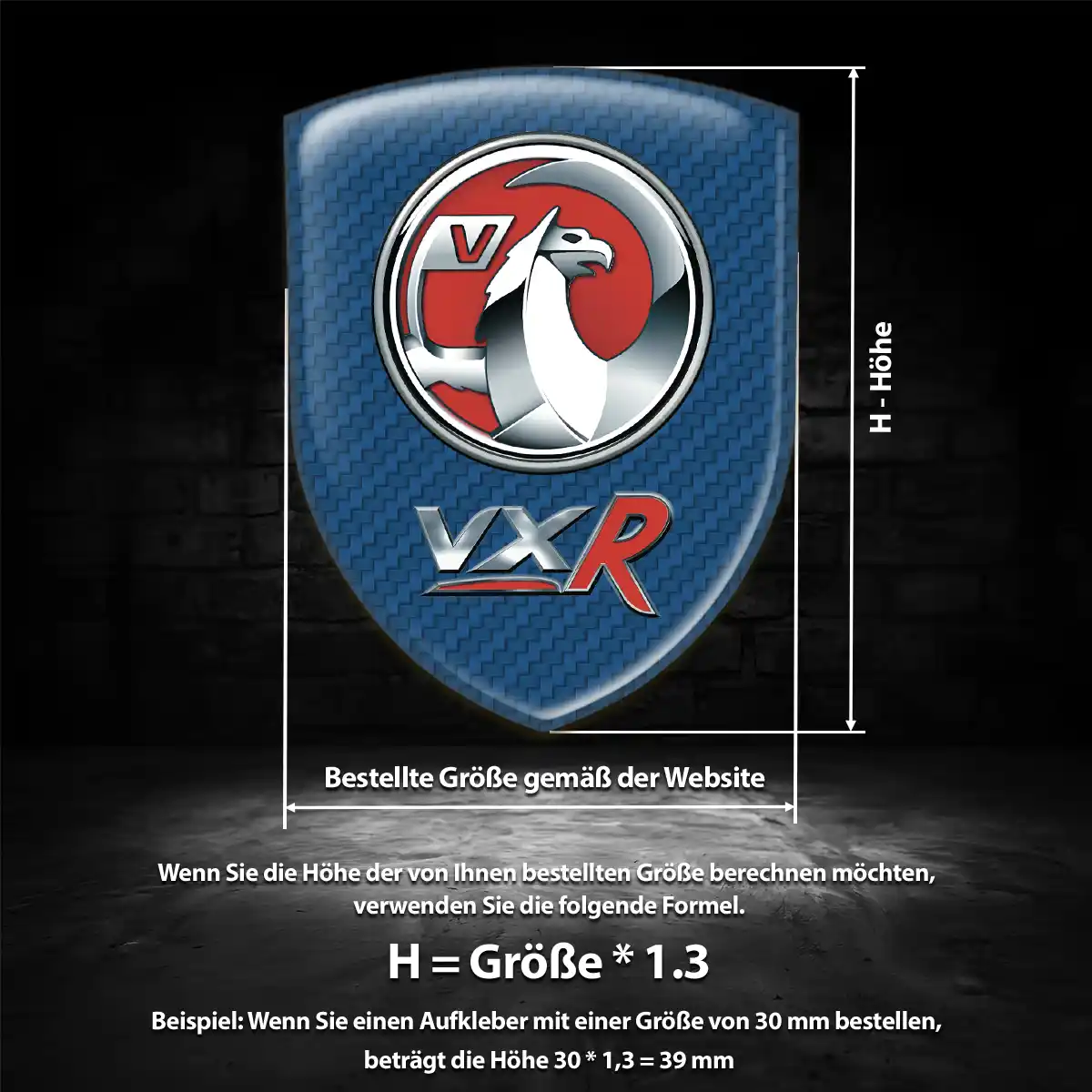 Vauxhall Aufkleber 3D Gel Embleme Premium-Edition