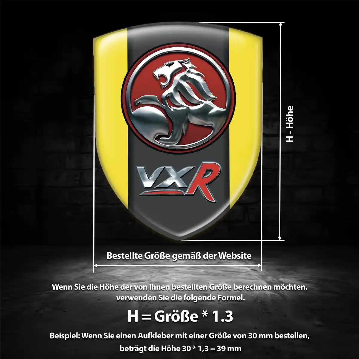 Vauxhall Aufkleber 3D Gel Embleme Stilvolles Design