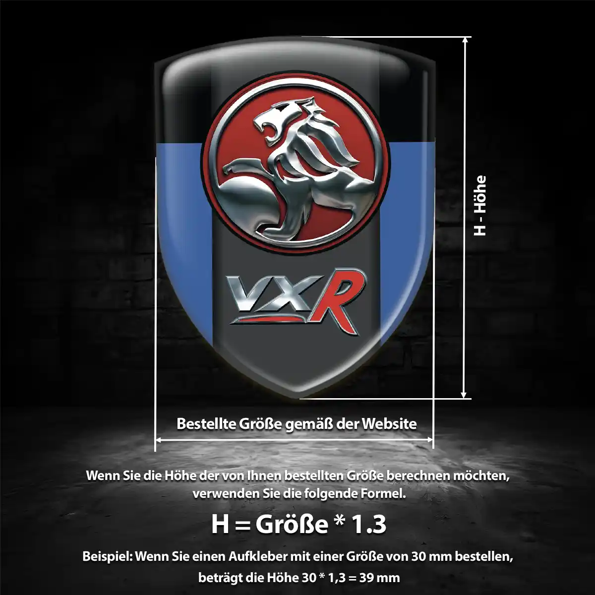 Vauxhall Aufkleber 3D Gel Silikon Anspruchsvolles Design