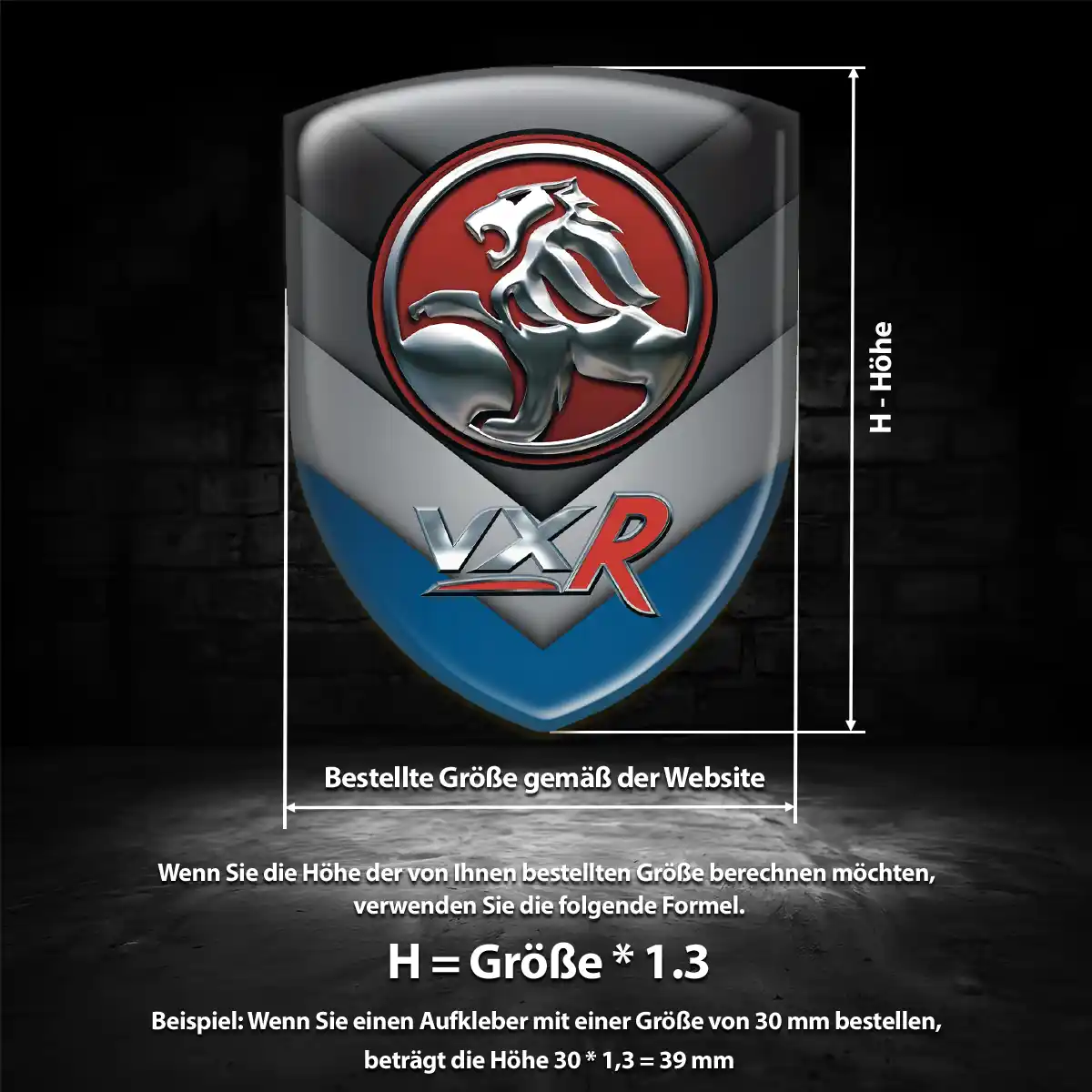 Vauxhall Aufkleber 3D Gel Silikon Auto Exterieurdesign