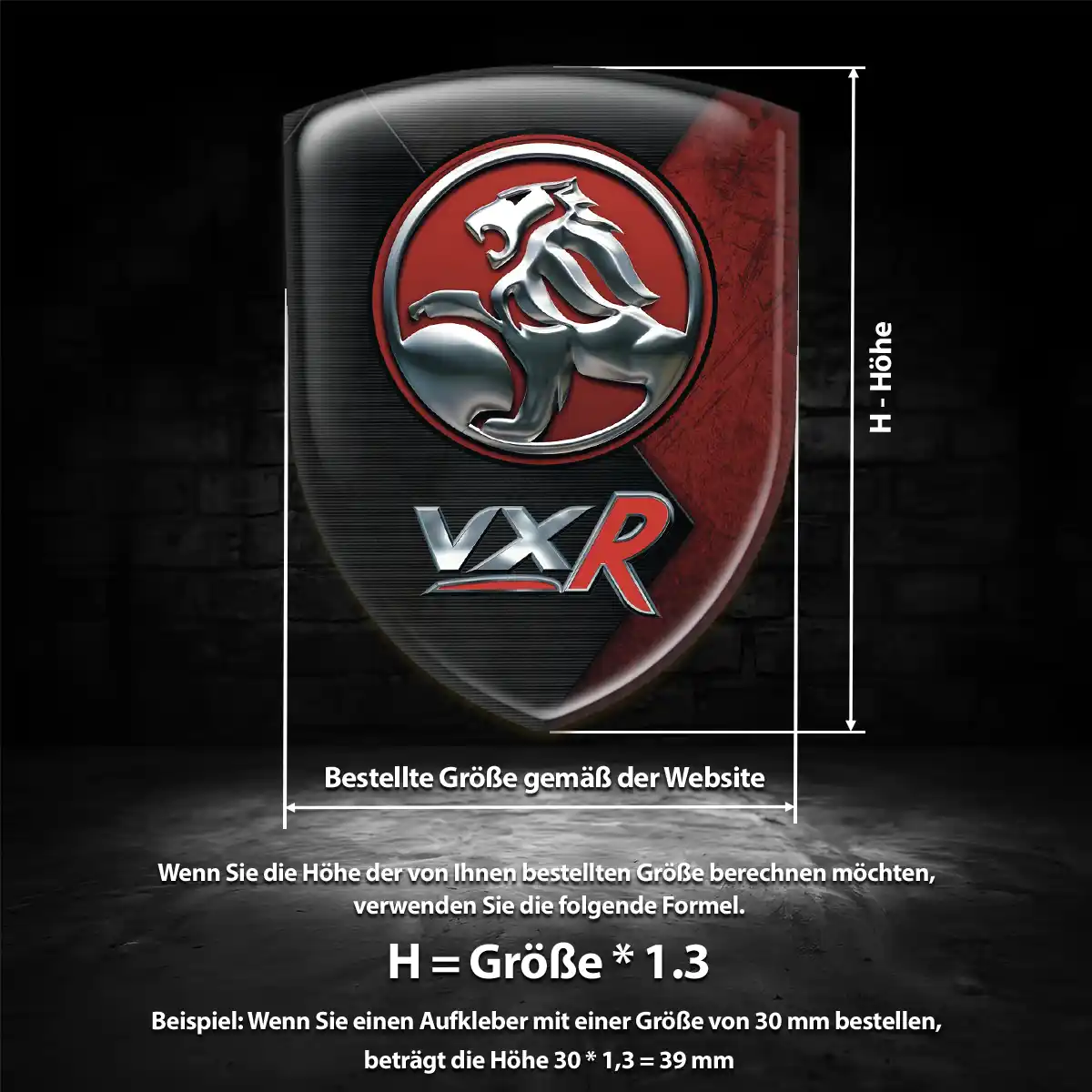 Vauxhall Aufkleber 3D Gel Silikon Auto Hochwertiges Harz