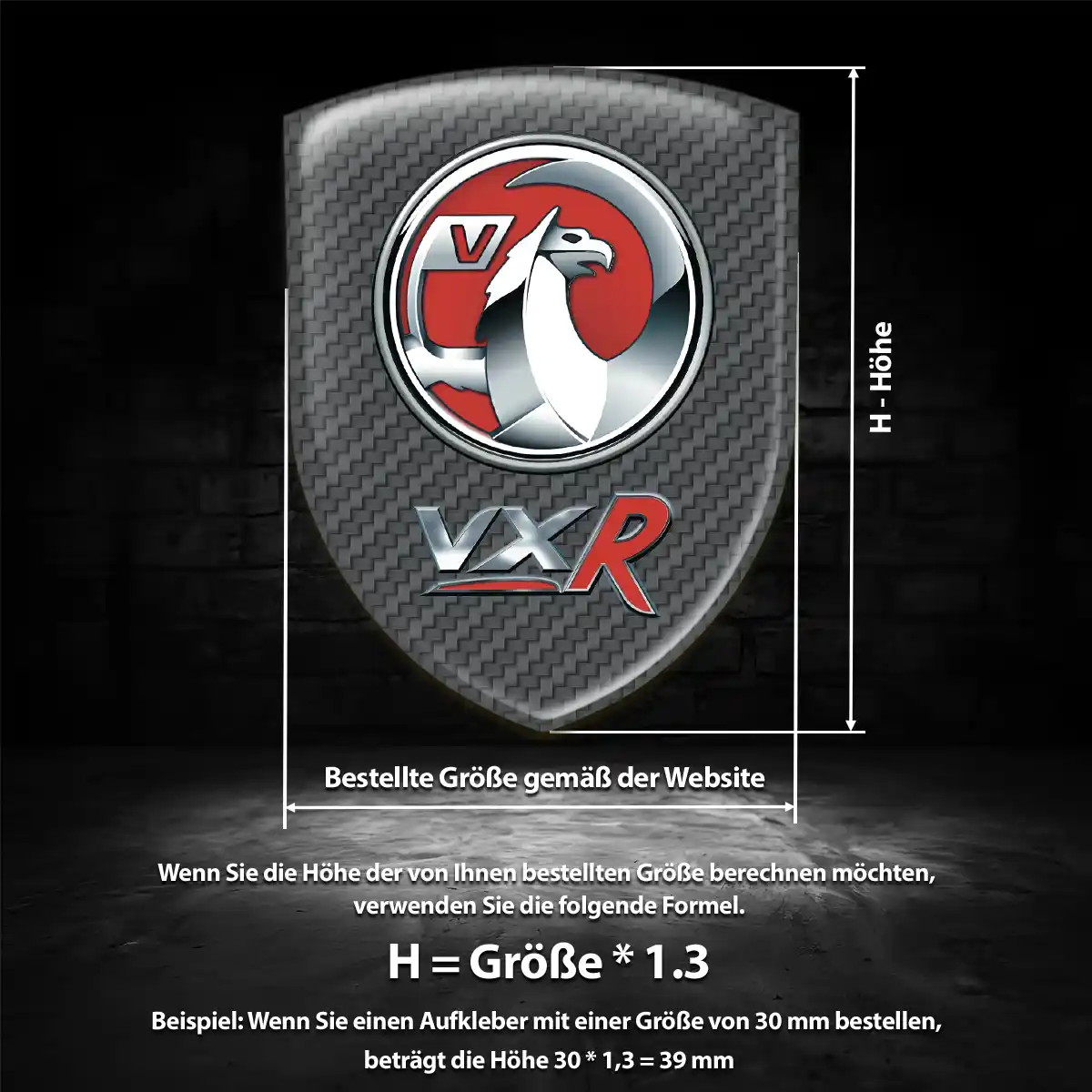 Vauxhall Aufkleber 3D Gel Silikon Auto Markenedition