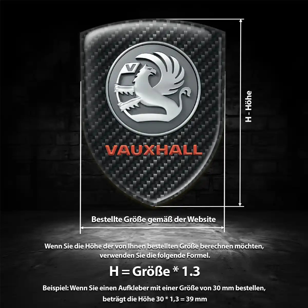 Vauxhall Aufkleber 3D Gel Silikon Auto Stilvolles Design