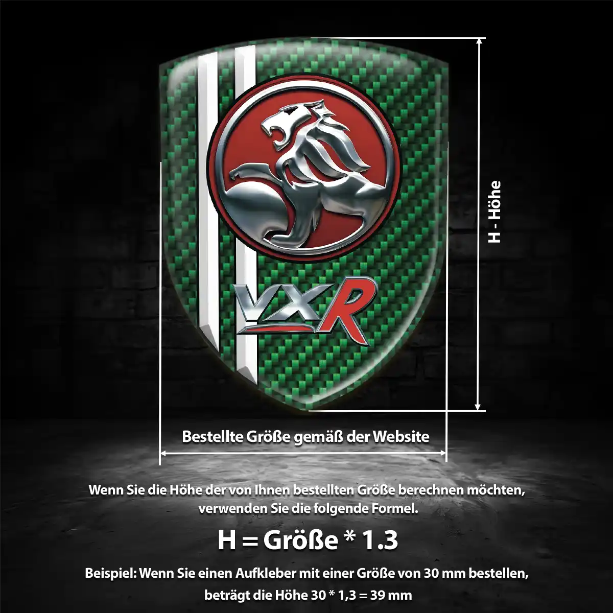 Vauxhall Aufkleber 3D Gel Silikon Elegantes Design
