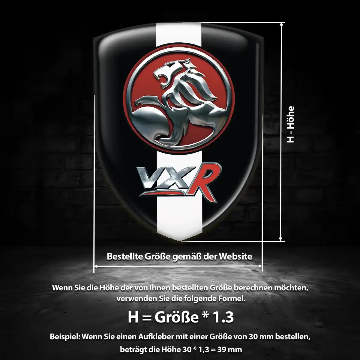 Vauxhall Aufkleber 3D Gel Silikon Erstklassige Qualität