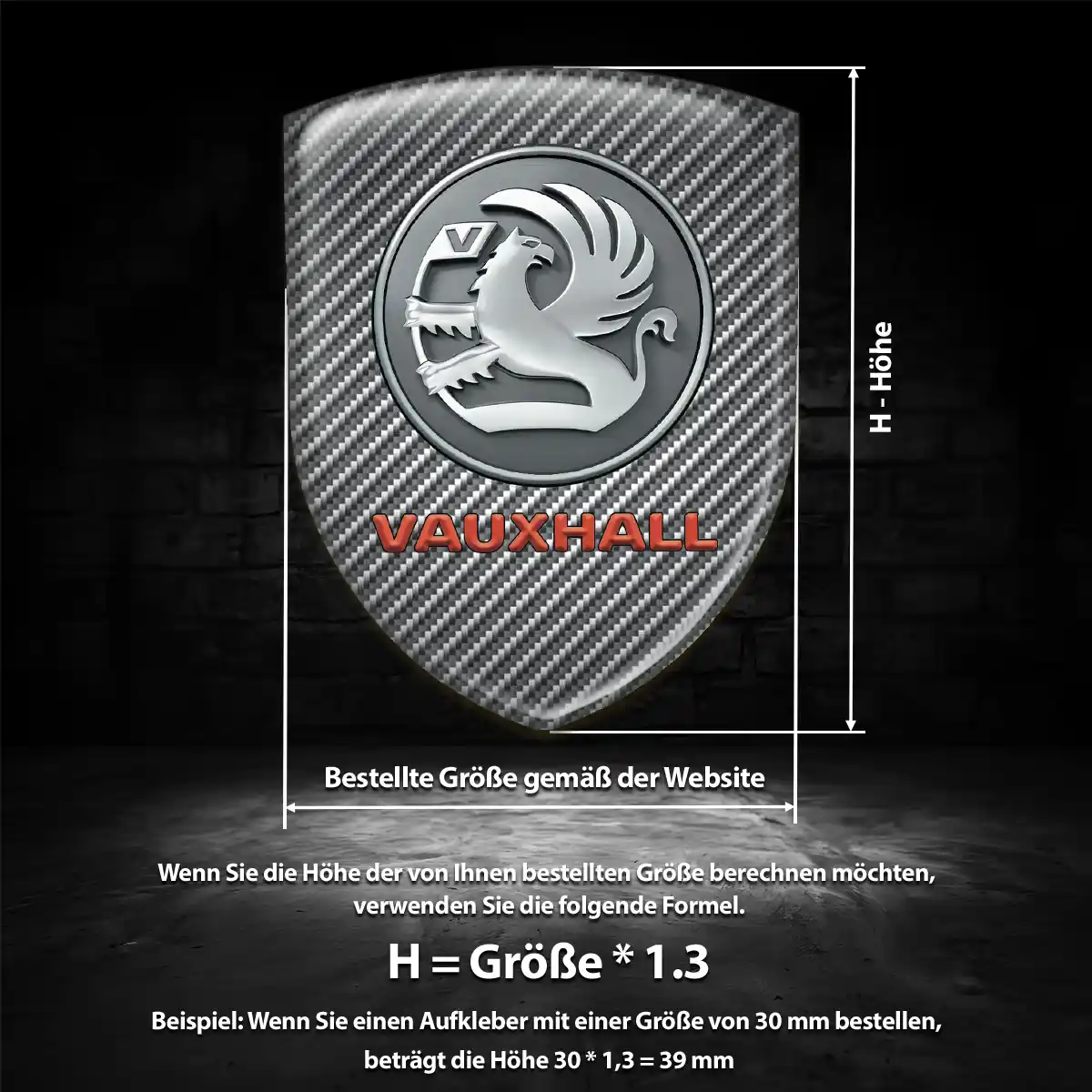 Vauxhall Aufkleber 3D Gel Wappen Auto Limitierte Auflage
