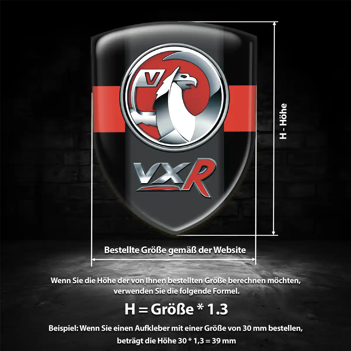 Vauxhall Aufkleber 3D Gel Wappen Auto Luxus-Edition