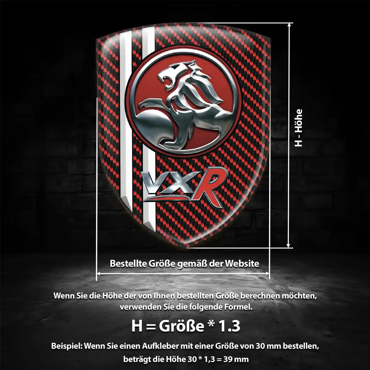 Vauxhall Aufkleber 3D Gel Wappen Edles Design