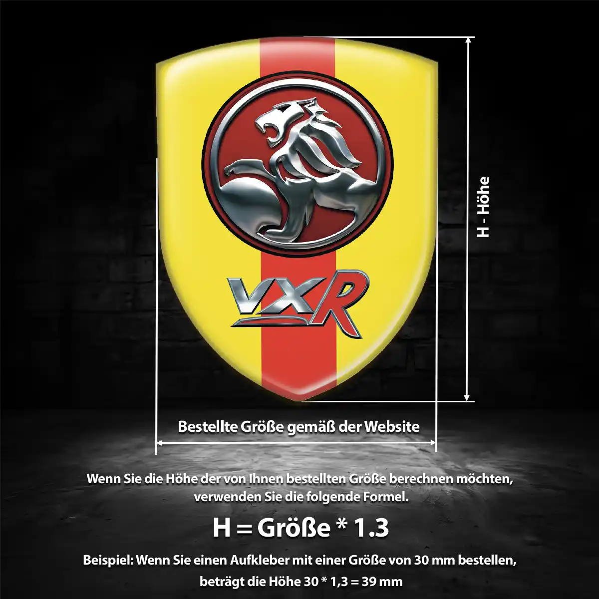 Vauxhall Aufkleber 3D Gel Wappen Hochwertiges Harz