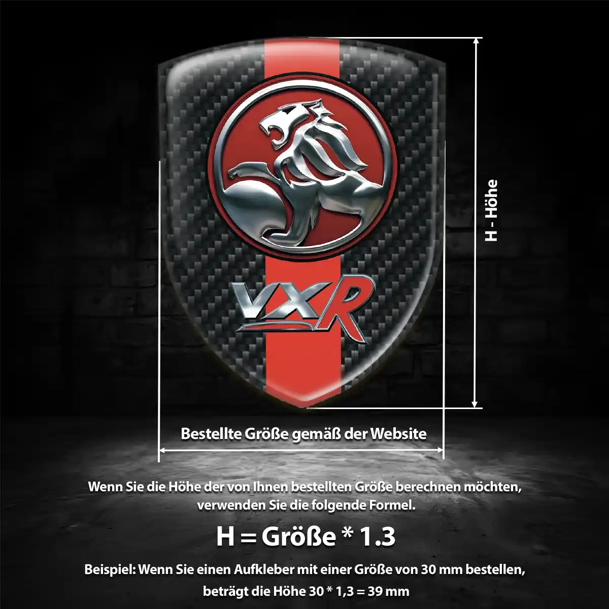 Vauxhall Aufkleber 3D Gel Wappen Interieurdesign