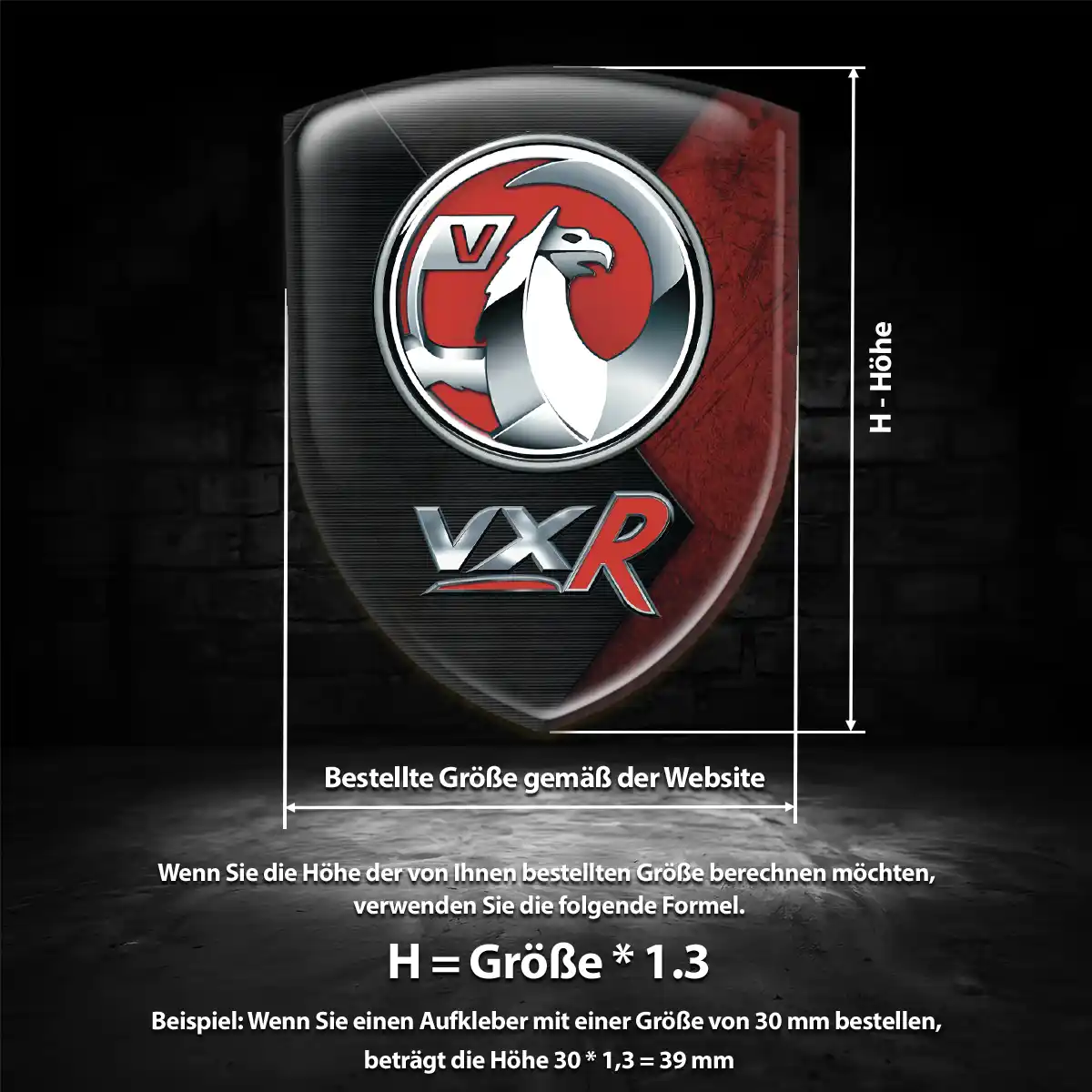 Vauxhall Aufkleber 3D Gel Wappen Limitierte Auflage