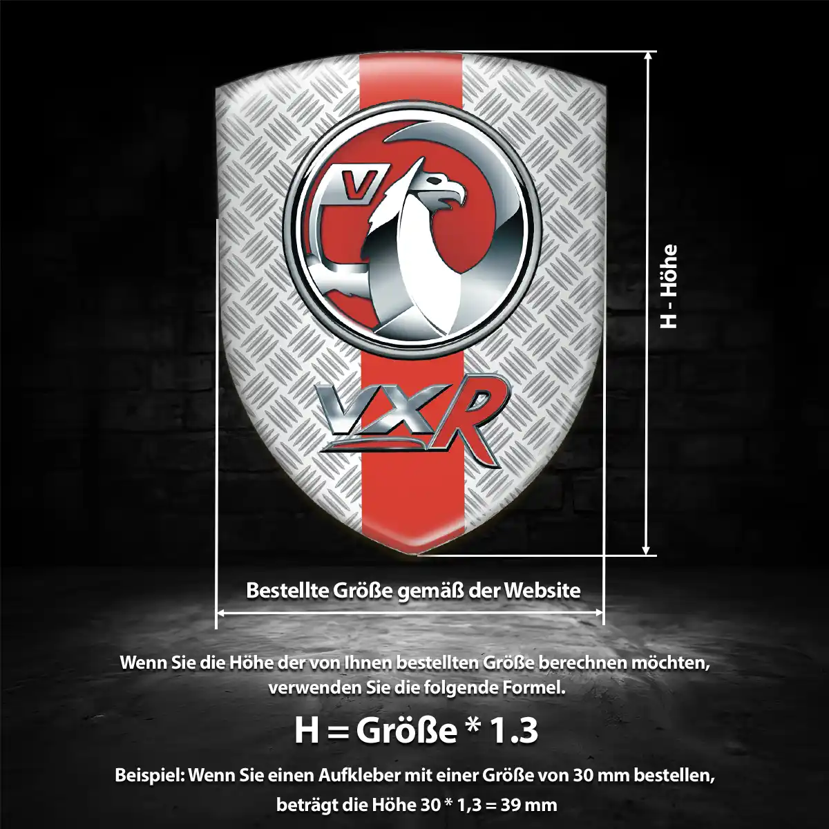 Vauxhall Aufkleber 3D Gel Wappen Premium-Edition