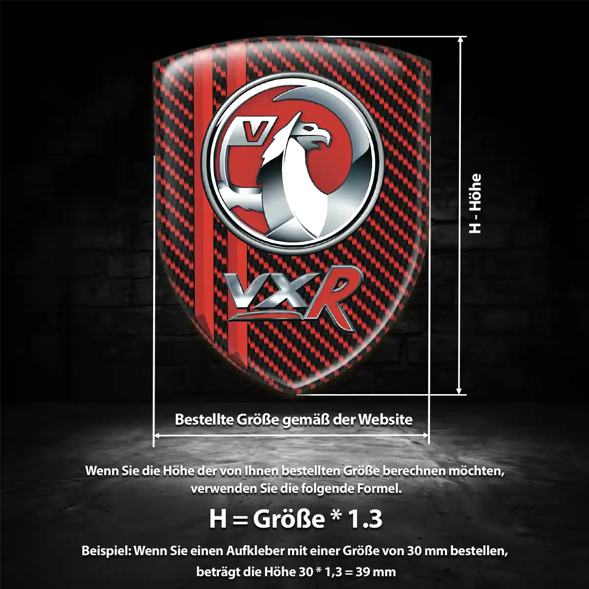Vauxhall Aufkleber 3D Gel Wappen Premiumqualität