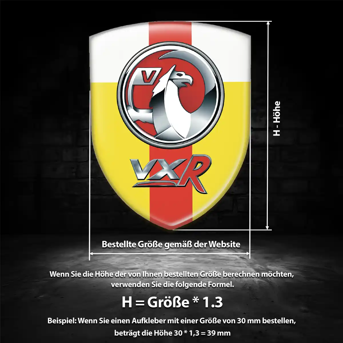 Vauxhall Aufkleber Anspruchsvolles Design
