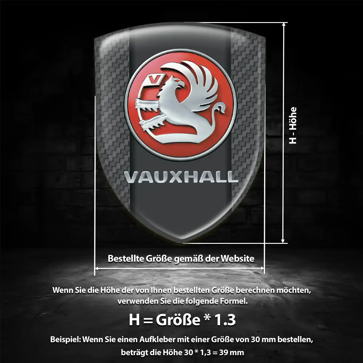 Vauxhall Aufkleber Auto Limitierte Auflage