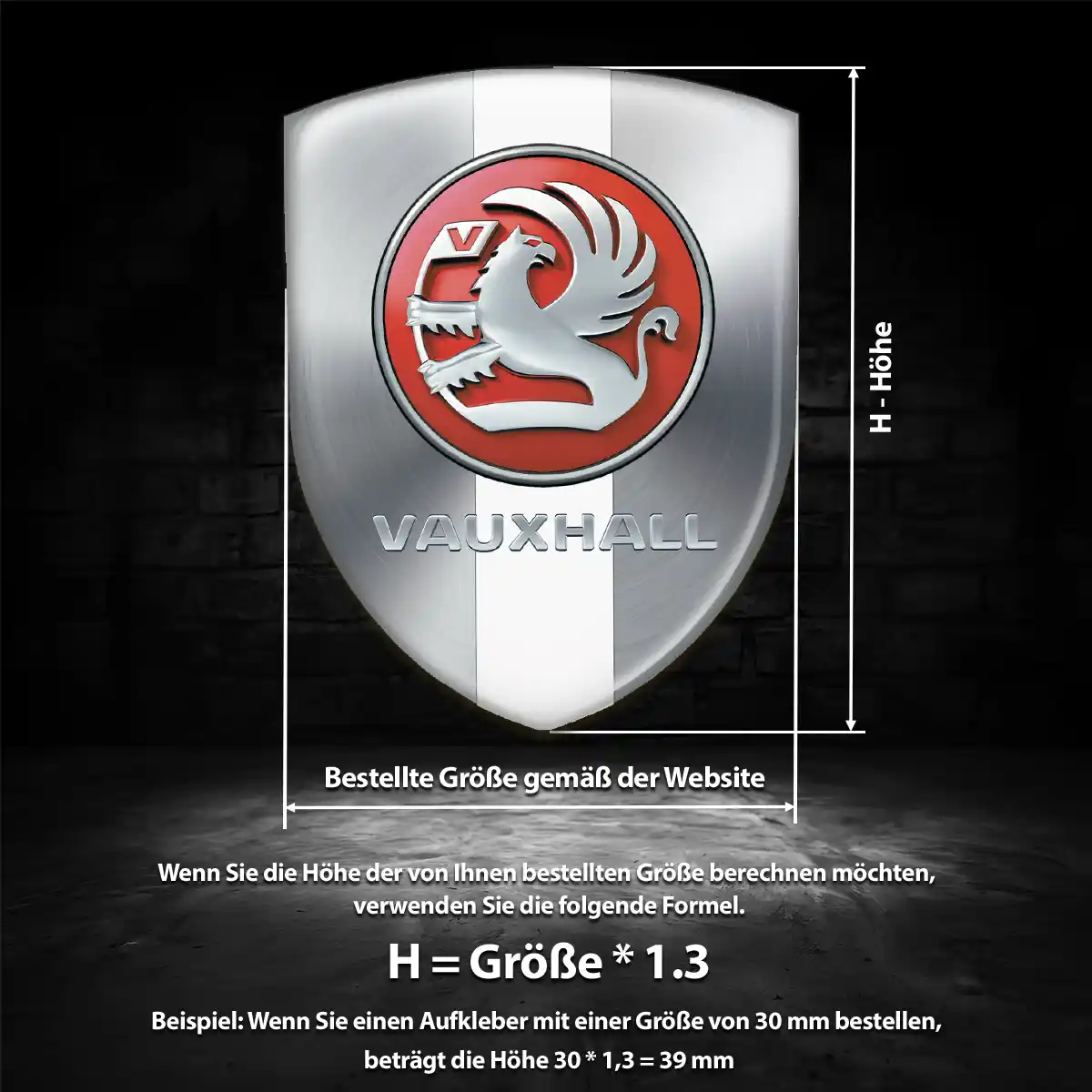 Vauxhall Aufkleber Edles Design
