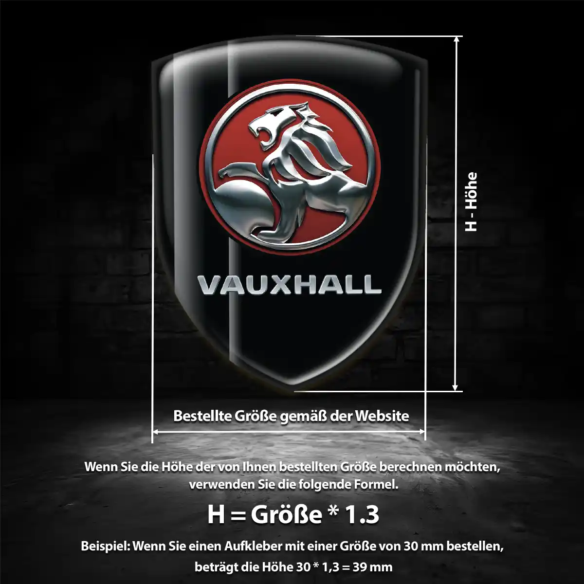 Vauxhall Aufkleber Elegantes Design