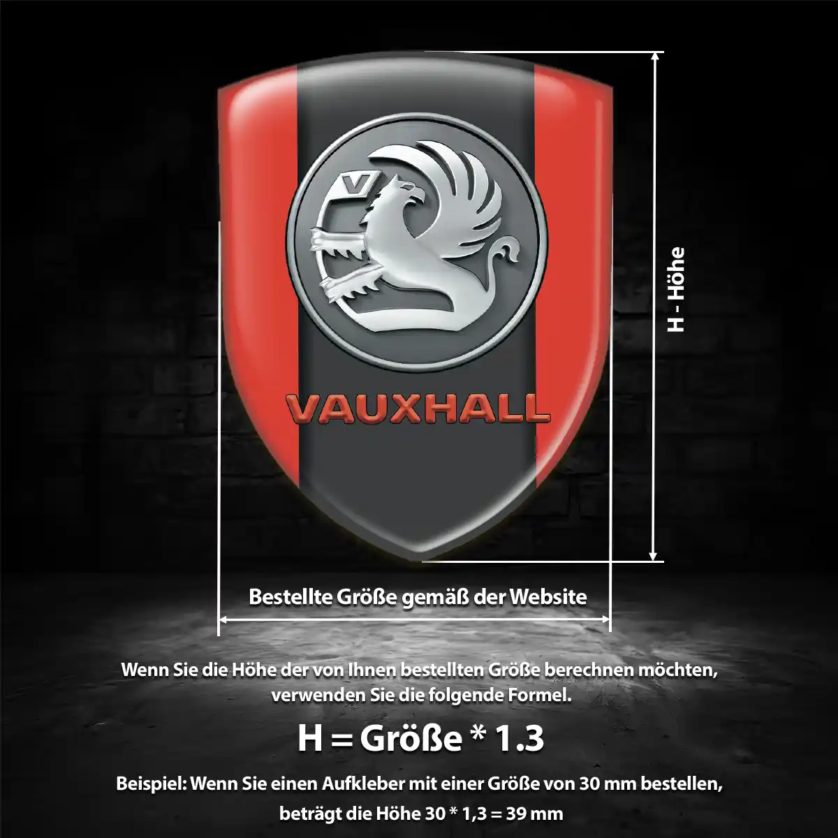 Vauxhall Aufkleber Emblem Anspruchsvolles Design