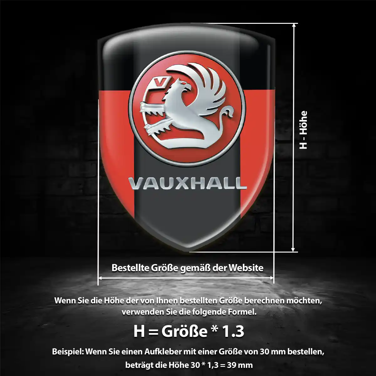 Vauxhall Aufkleber Emblem Ausdrucksstarkes Design