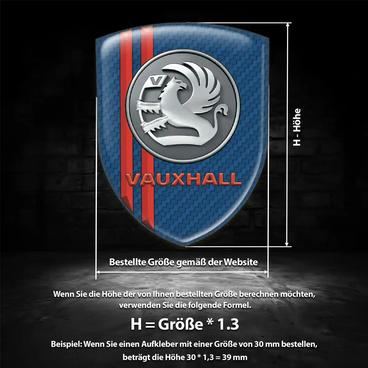 Vauxhall Aufkleber Emblem Auto Limitierte Auflage