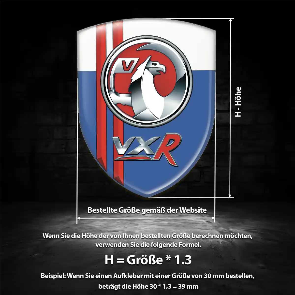 Vauxhall Aufkleber Emblem Auto Premium-Edition