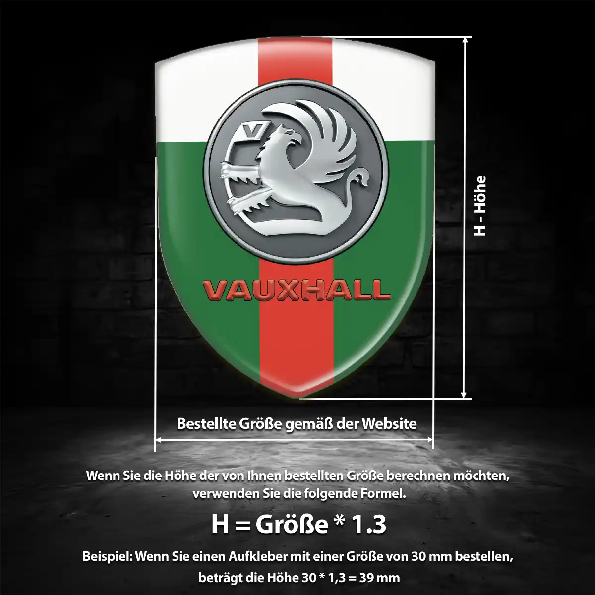 Vauxhall Aufkleber Emblem Edles Design