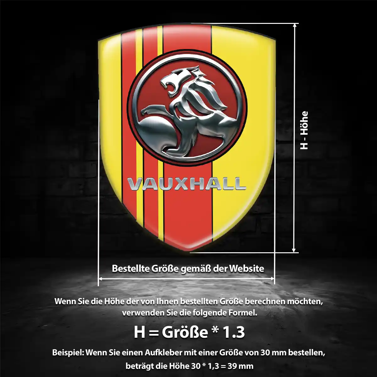 Vauxhall Aufkleber Emblem Elegantes Design