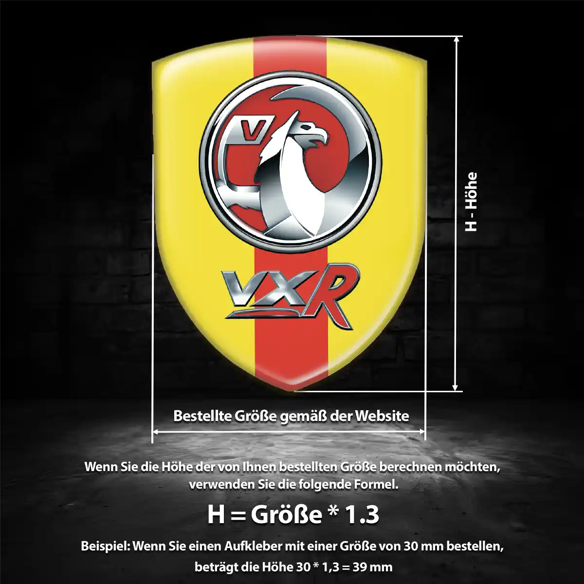 Vauxhall Aufkleber Emblem Erstklassige Qualität