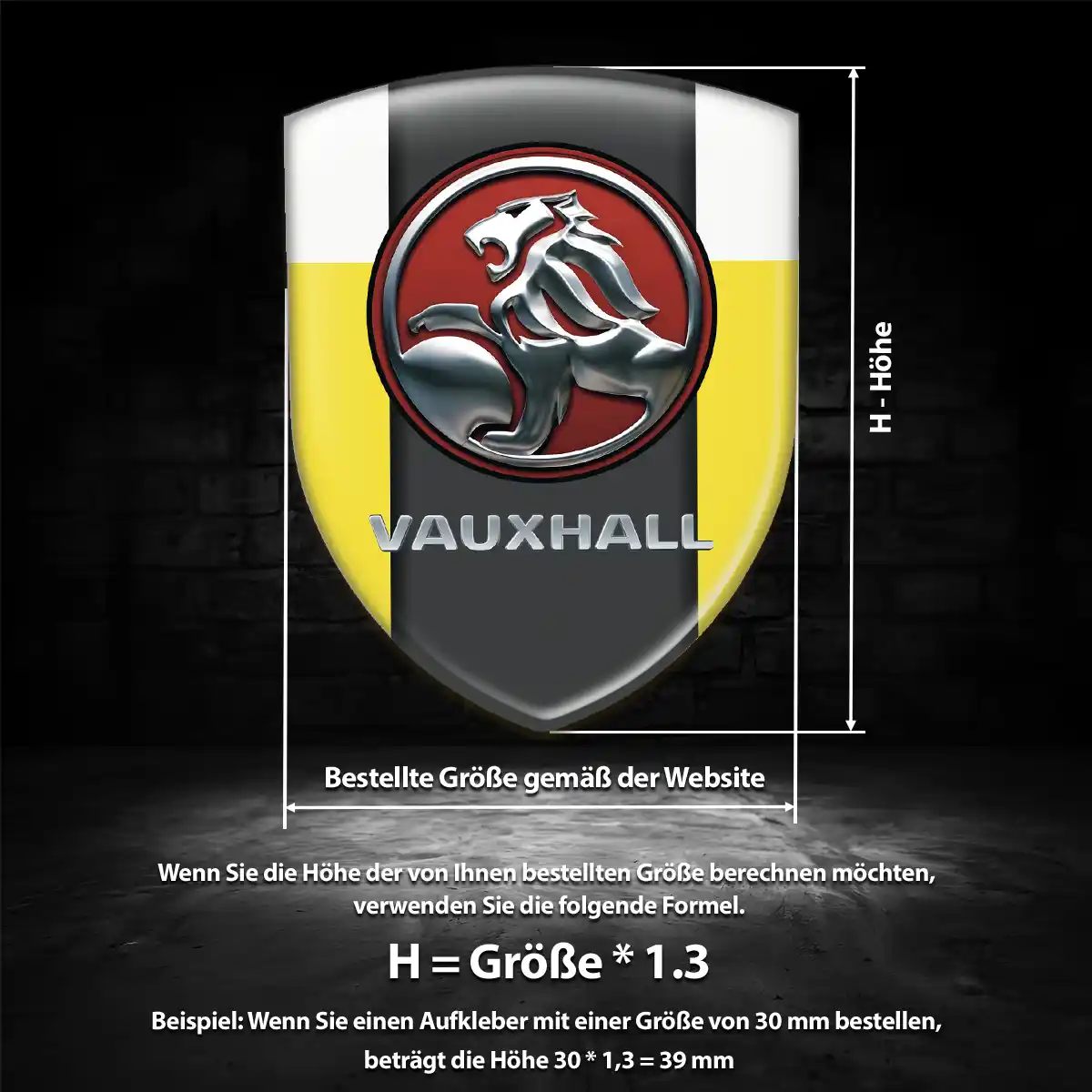 Vauxhall Aufkleber Emblem Interieurdesign
