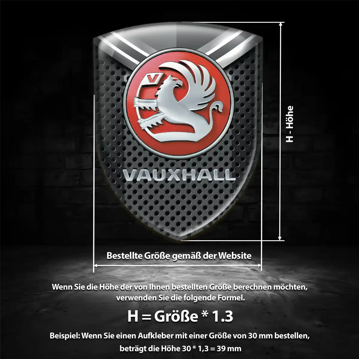 Vauxhall Aufkleber Emblem Luxus-Edition