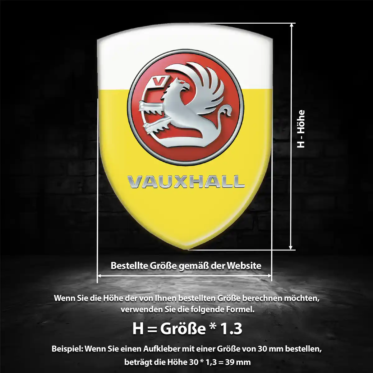 Vauxhall Aufkleber Emblem Modernes Design