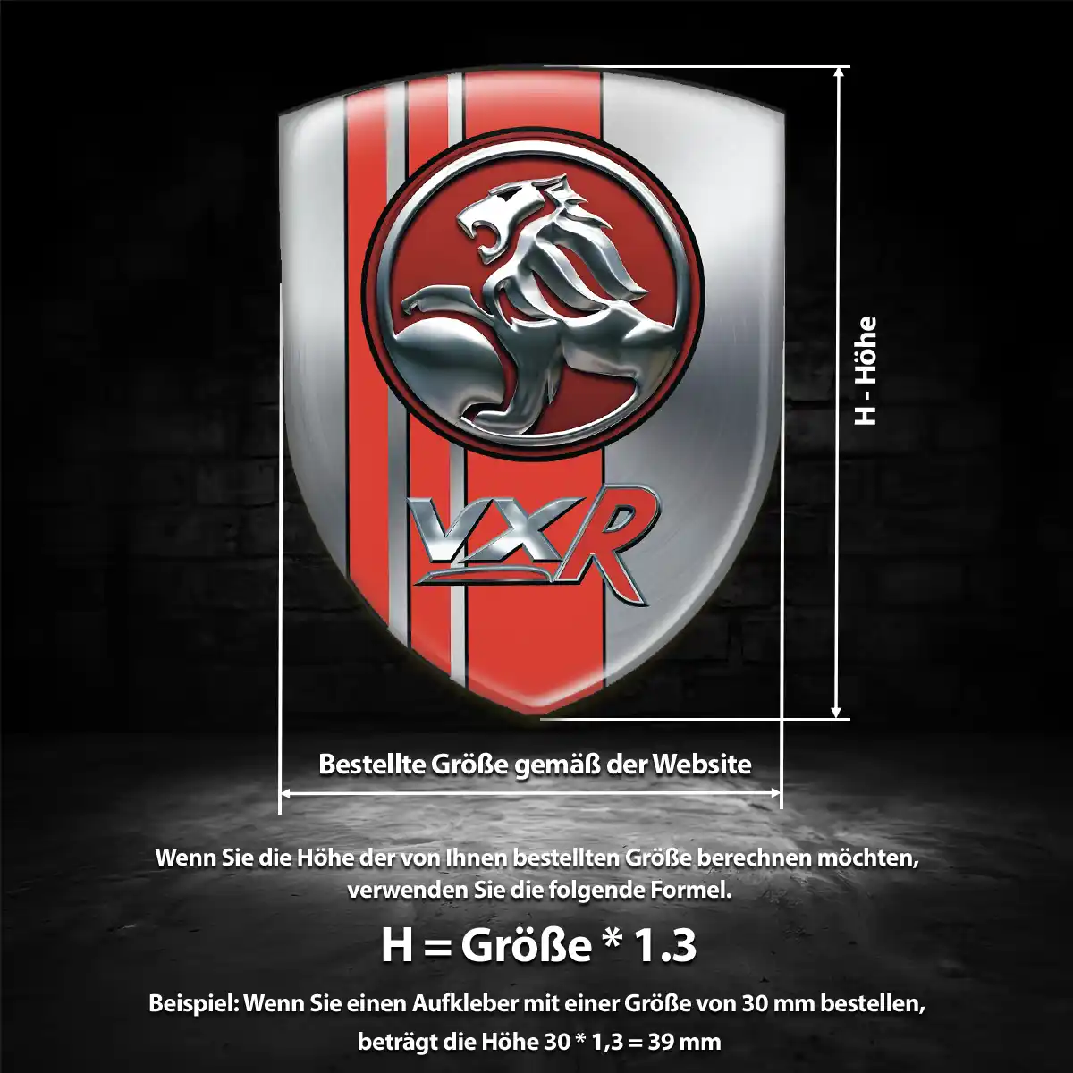 Vauxhall Aufkleber Emblem Premium-Edition