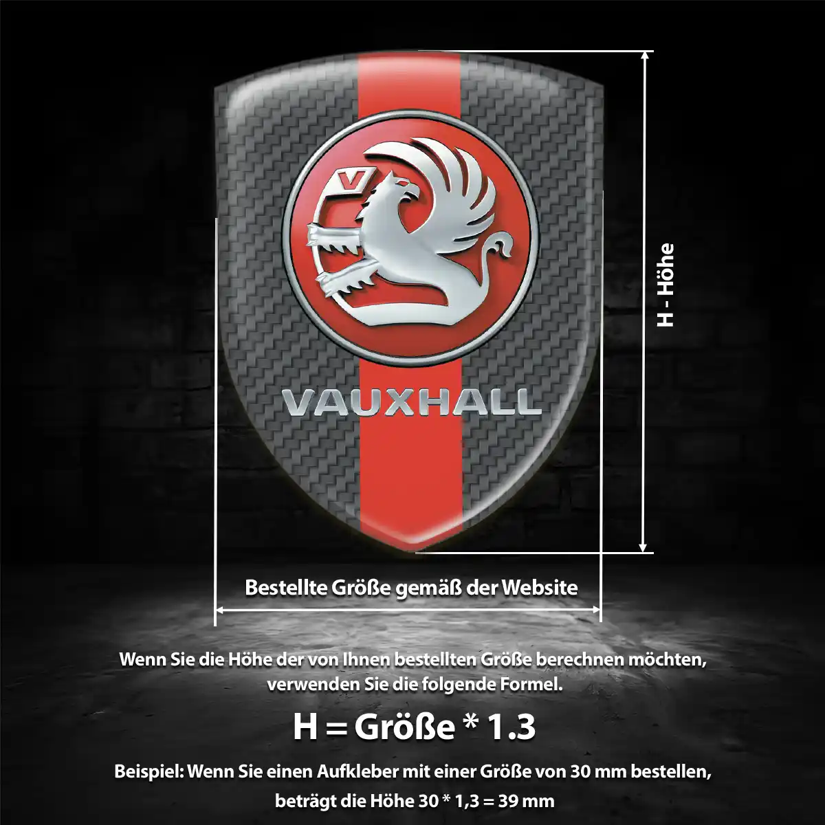 Vauxhall Aufkleber Emblem Stilvolles Design