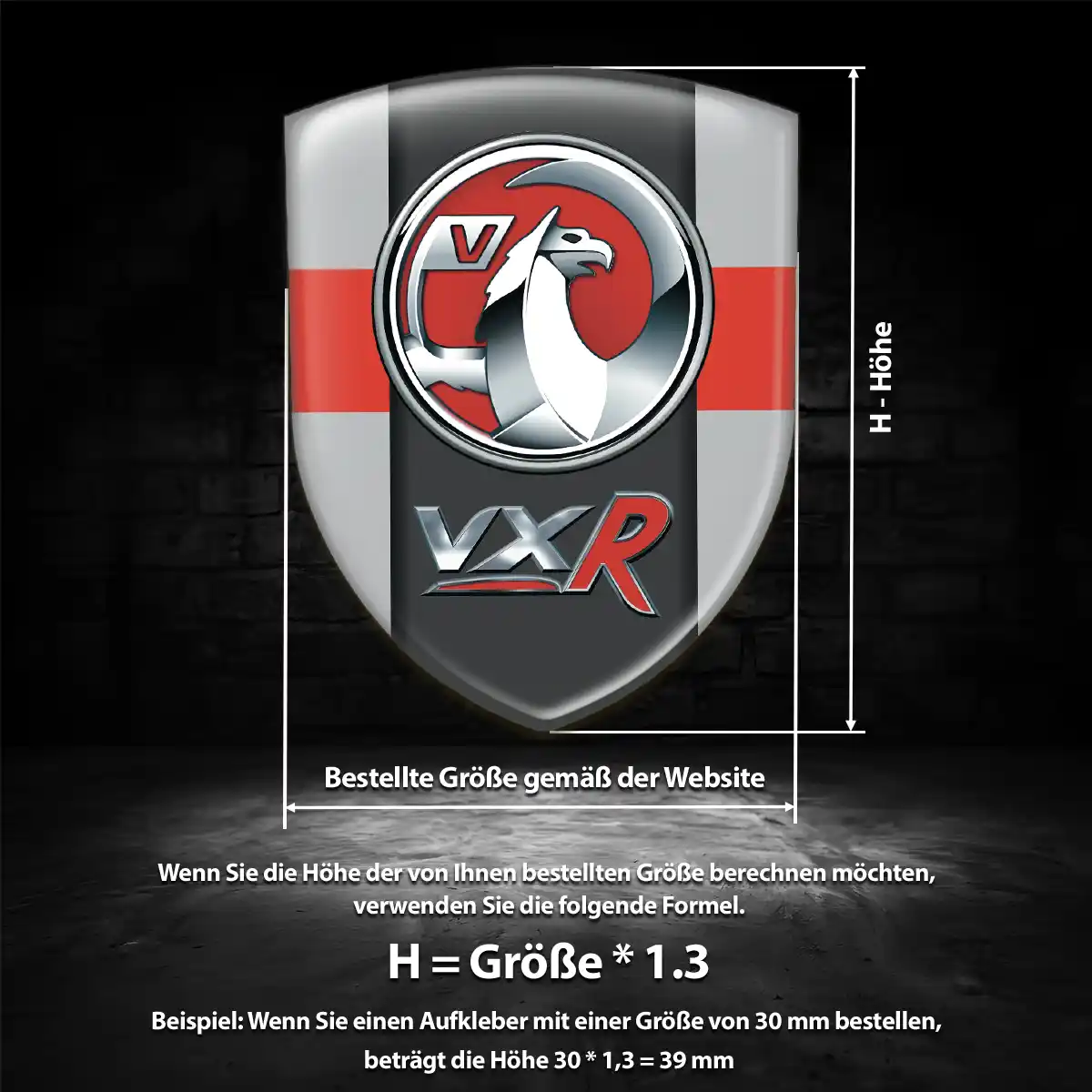 Vauxhall Aufkleber Emblem Tuningfahrzeug