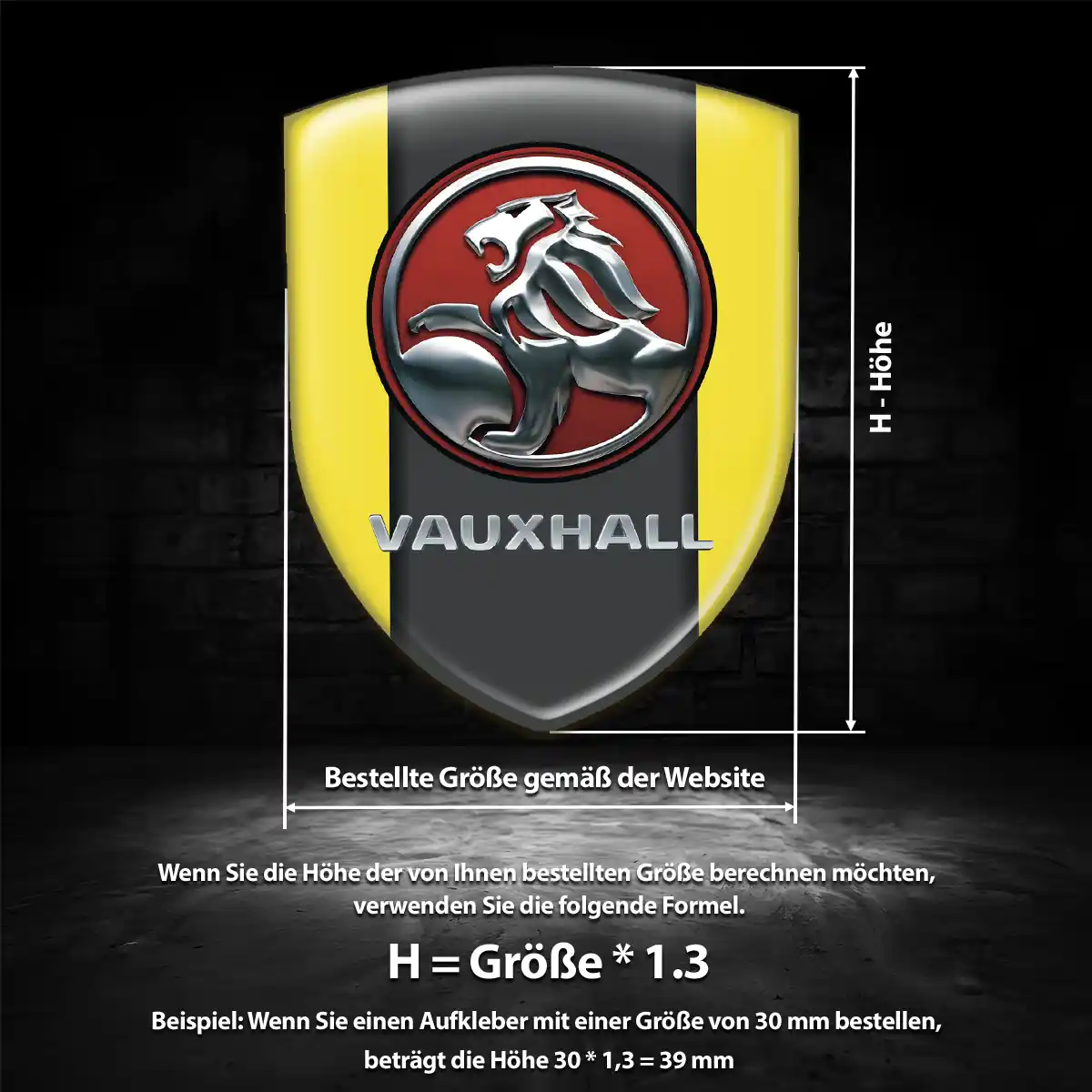 Vauxhall Aufkleber Emblem Wappen Auto Exterieurdesign