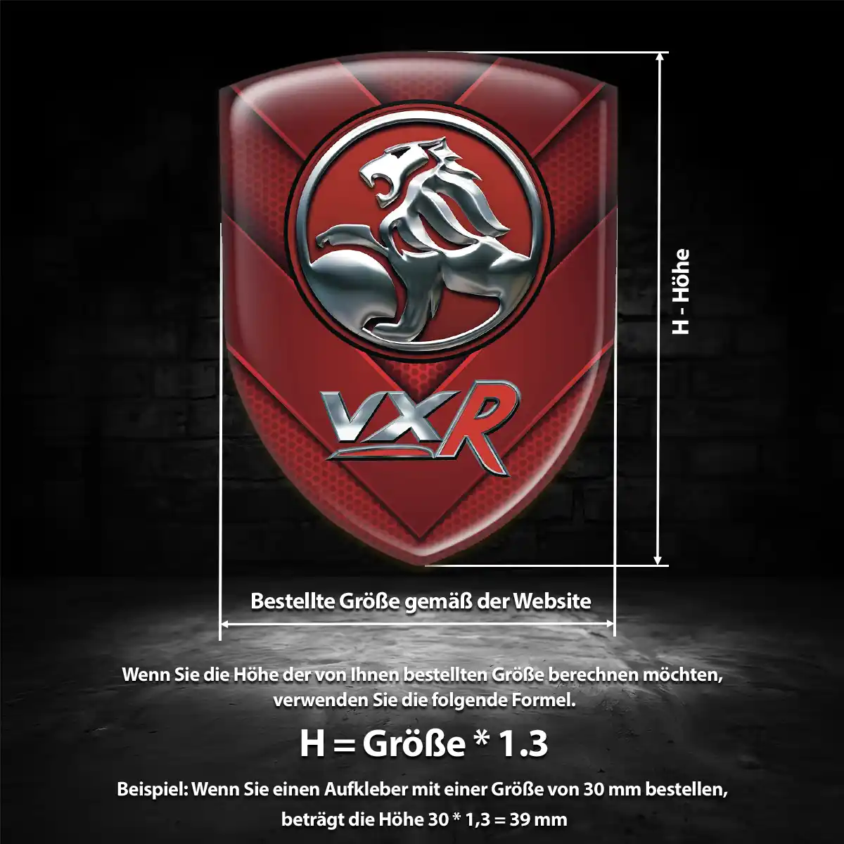 Vauxhall Aufkleber Emblem Wappen Auto Hochwertiges Harz