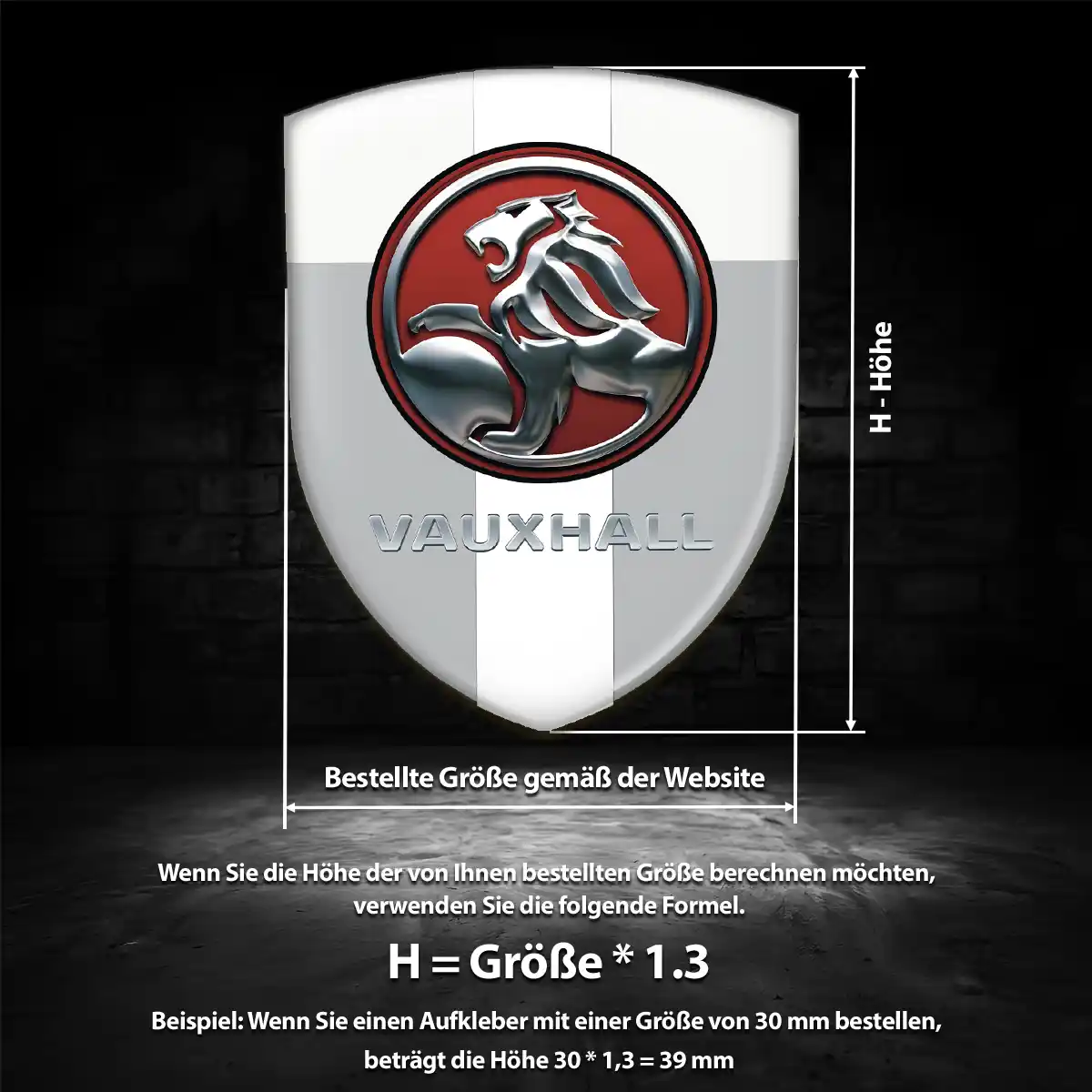 Vauxhall Aufkleber Emblem Wappen Auto Interieurdesign