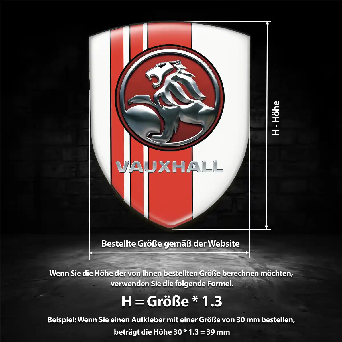 Vauxhall Aufkleber Emblem Wappen Auto Limitierte Auflage
