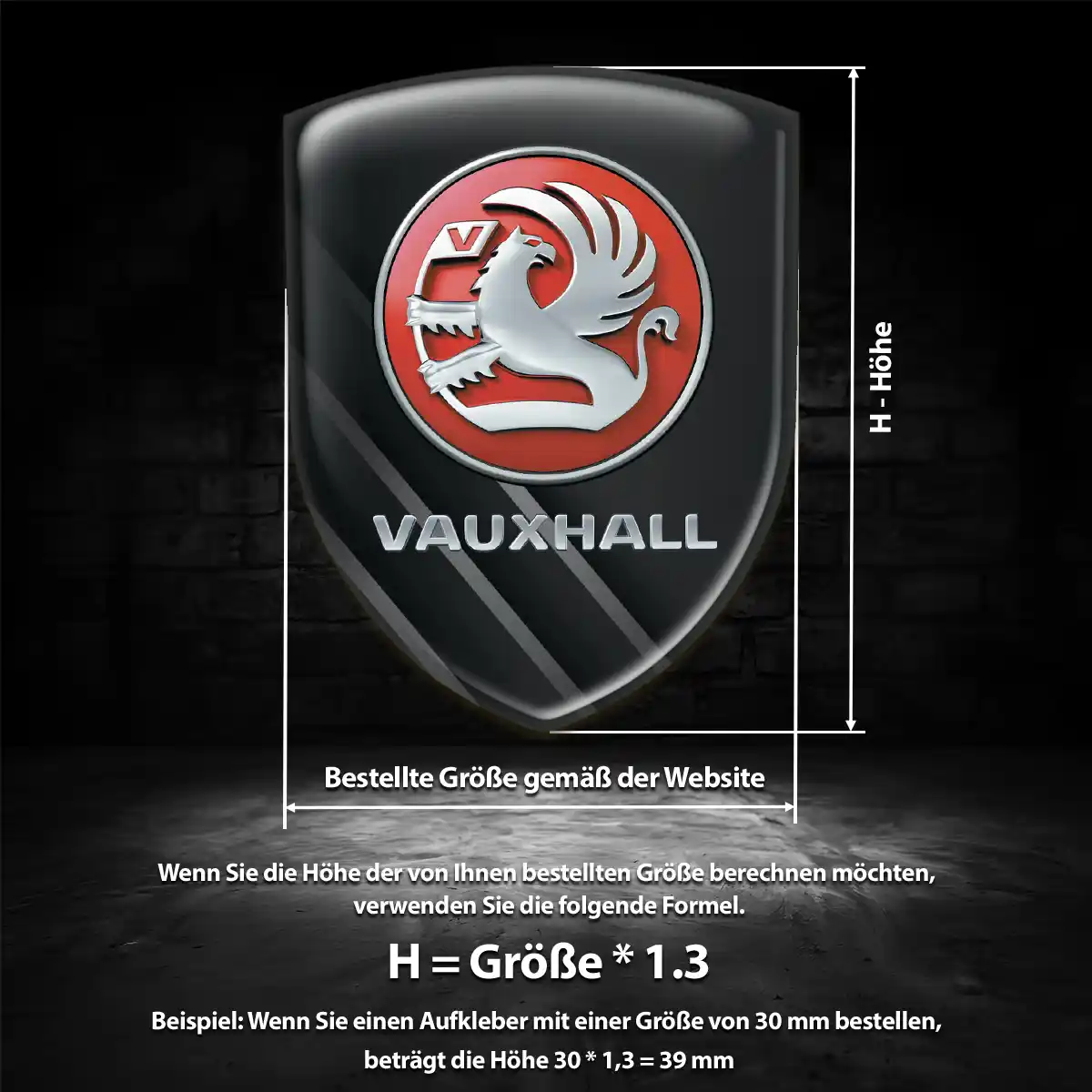 Vauxhall Aufkleber Emblem Wappen Auto Markenedition