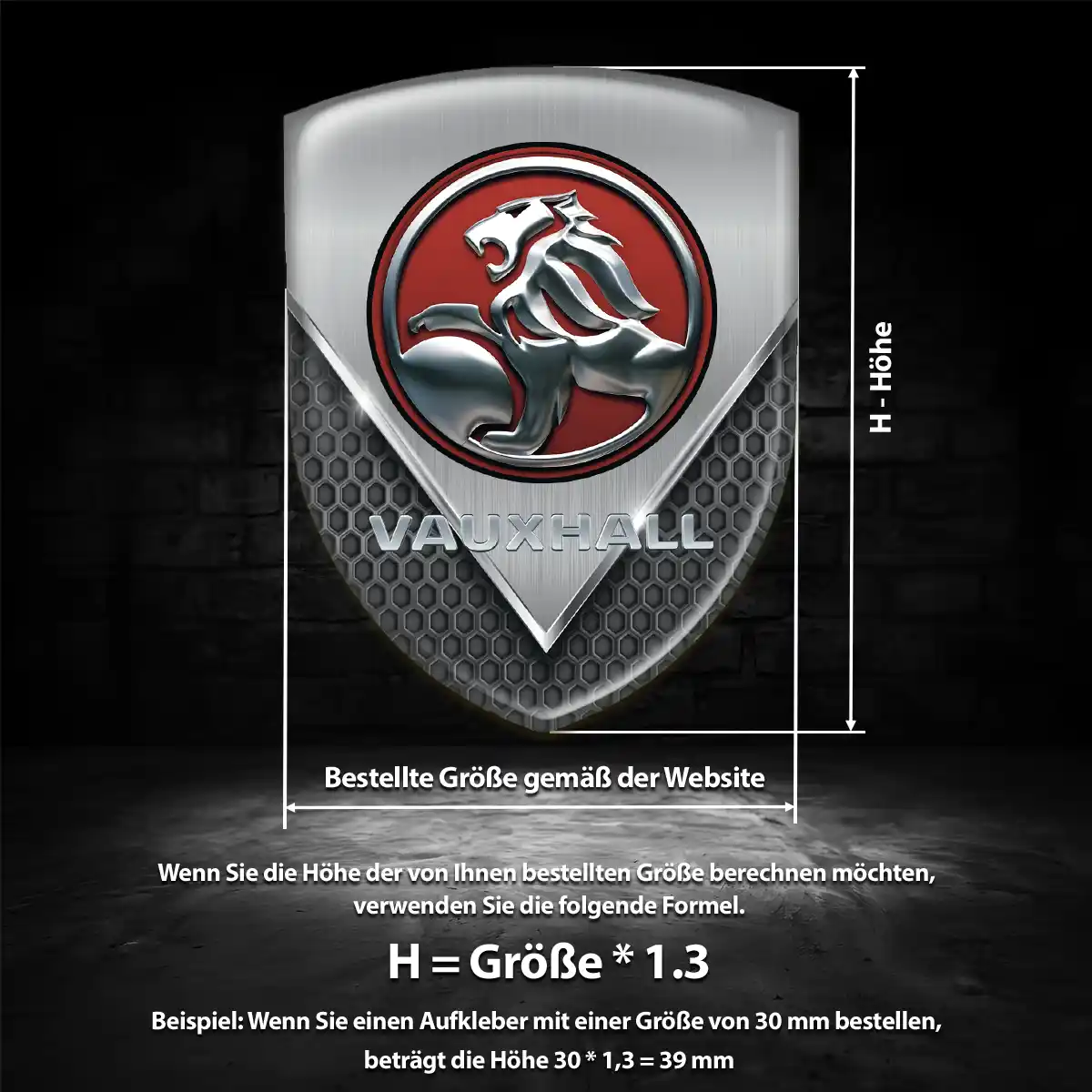 Vauxhall Aufkleber Emblem Wappen Auto Modernes Design
