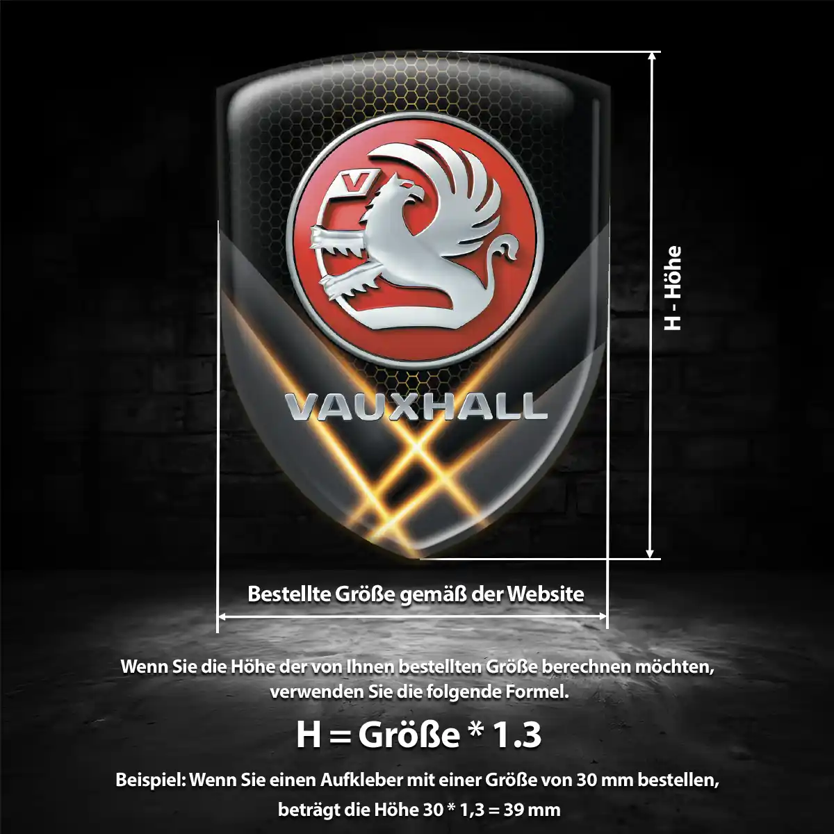Vauxhall Aufkleber Emblem Wappen Auto Stilvolles Design