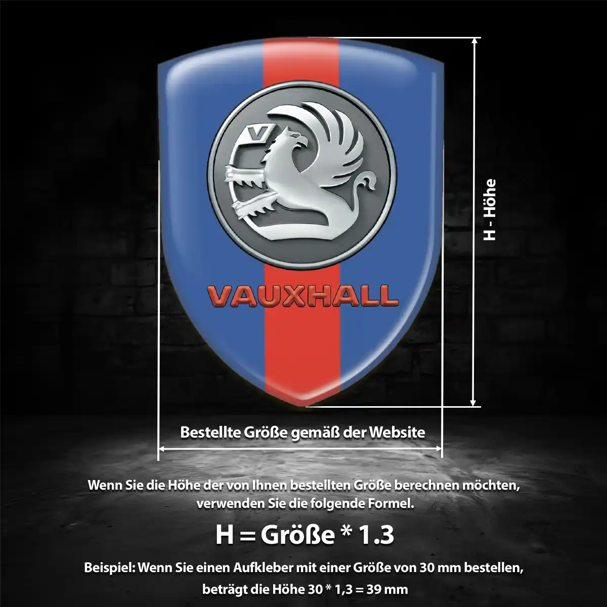 Vauxhall Aufkleber Emblem Wappen Auto Tuningfahrzeug