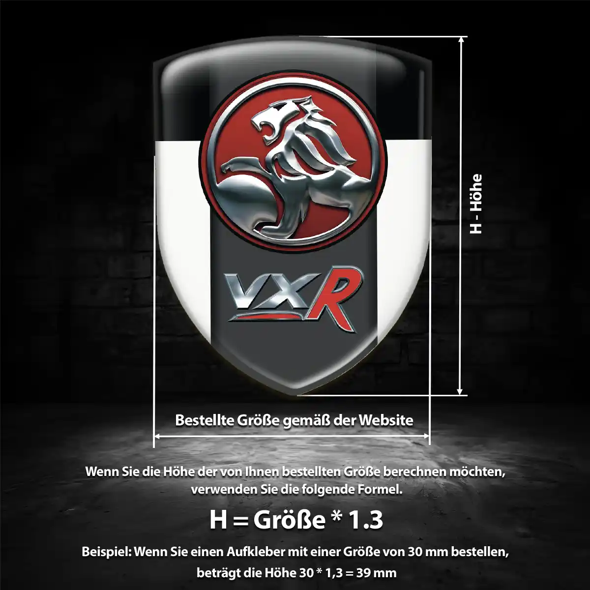 Vauxhall Aufkleber Emblem Wappen Hochwertiges Harz